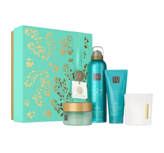 Rituals The Ritual Of Karma zestaw prezentowy pianka do mycia ciała   krem   peeling   świeca