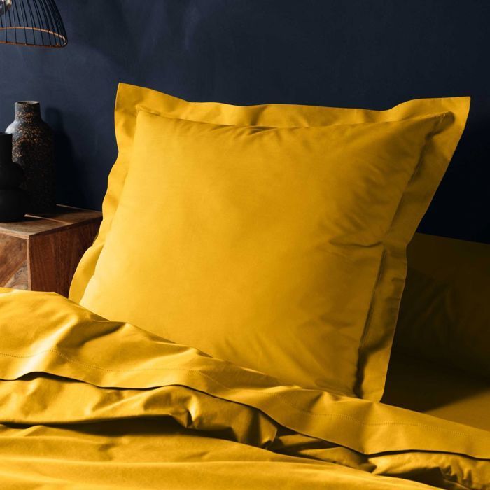 Federa quadrata 63x63 cm - 100% cotone - Gialla