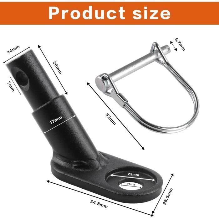 Enganche para remolque de bicicleta - Universal - Acero inoxidable - Pasadores de bloqueo - Fácil instalación