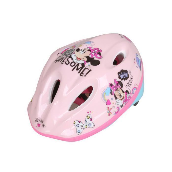 DISNEY Minnie Mouse Casque de vélo sûr pour fille, léger, réglable 52-56 cm