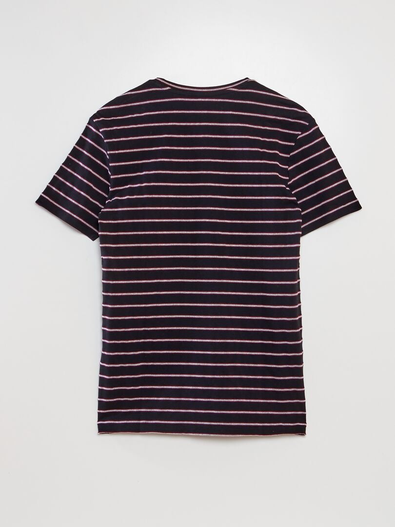 T-shirt met strepenprint - BLAUW