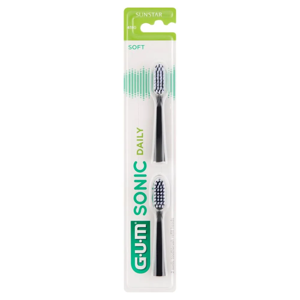 Gum Sonic Daily Końcówki do szczoteczki sonicznej, czarne