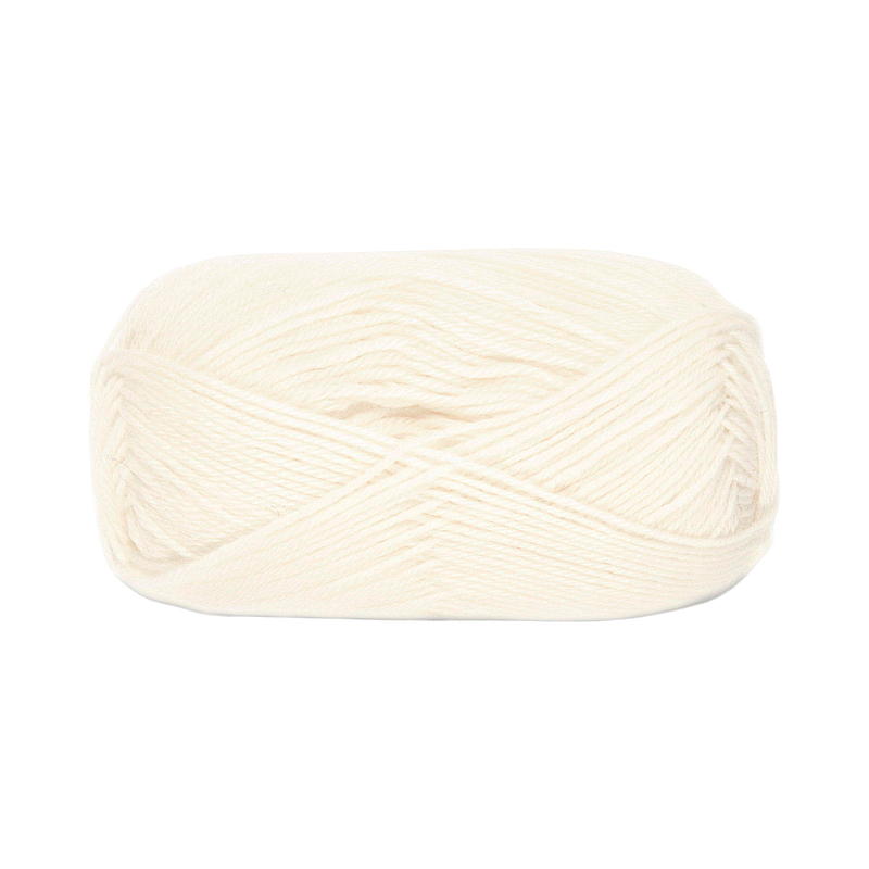 Trysil Ida Sockengarn, Wollmischung, 80 % Wolle, cremeweiß