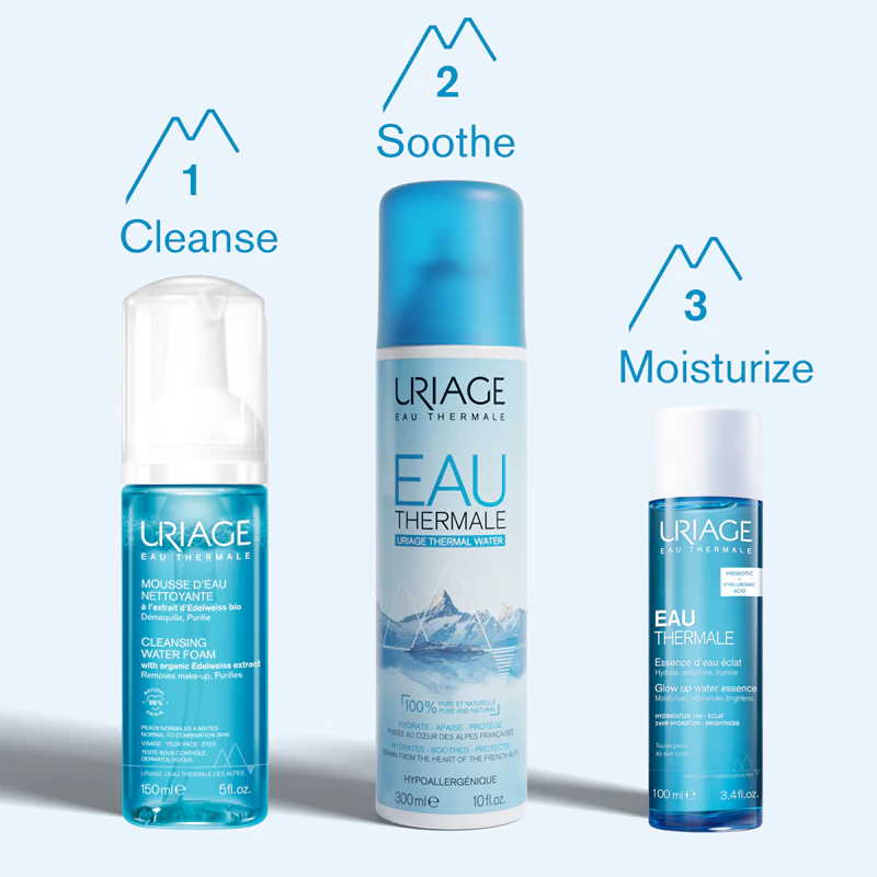Uriage Eau Thermale Glow Up Water Essence água facial hidratante
