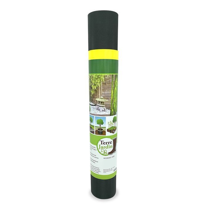 Barreira para rizomas de bambu 5m x 60cm, bloqueador de raízes - 800g/m