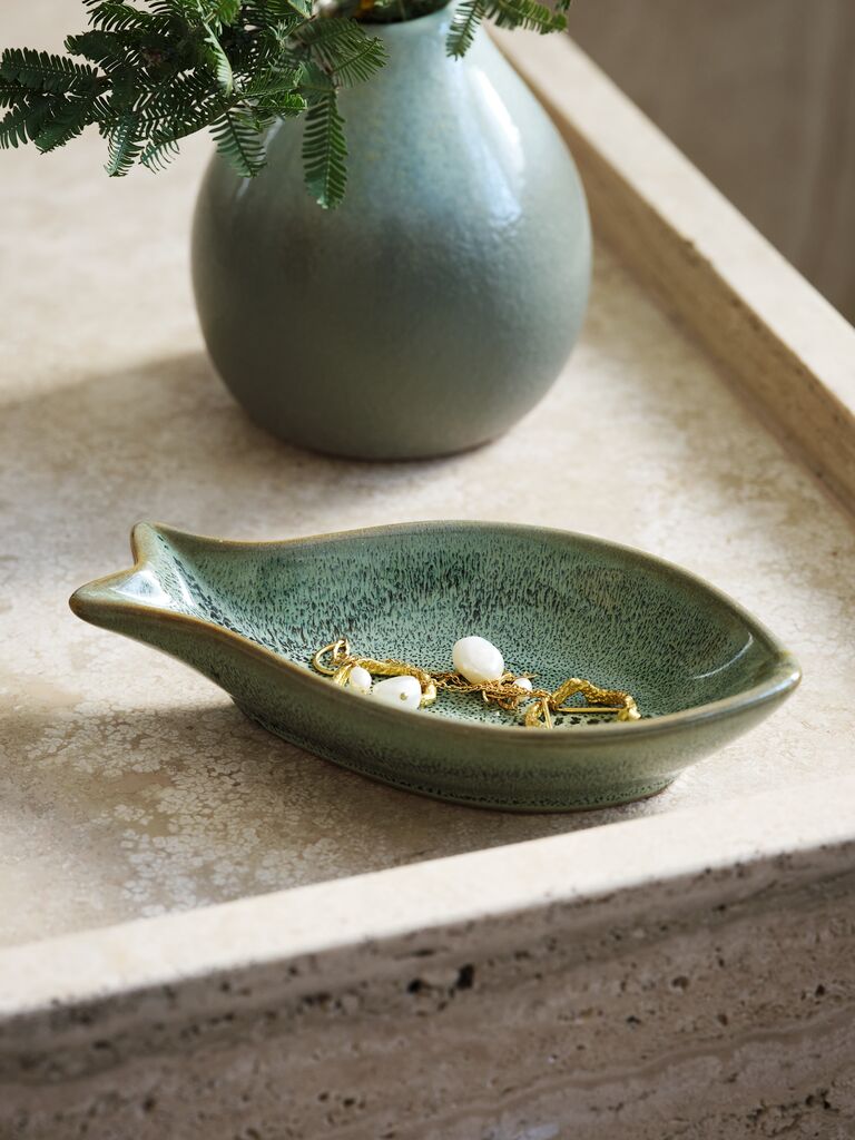 TIMMELE Ukrasna posuda TIMMELE Š7xD13xV3cm zelena