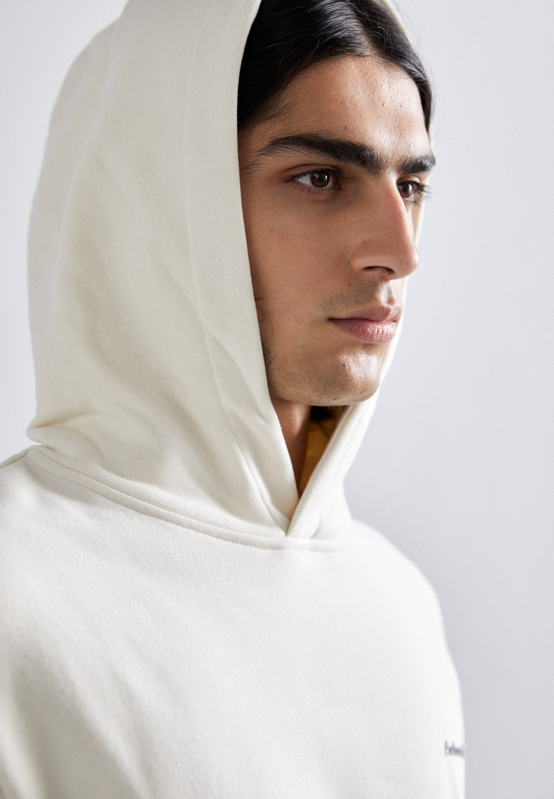 Holzweiler REGULAR HOODIE - Felpa - ecru