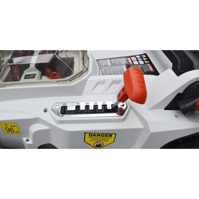 Tondeuse à batterie 37cm 40V - ELEM - TDE40V37-LI2BF - Fonction mulching - Moteur à induction