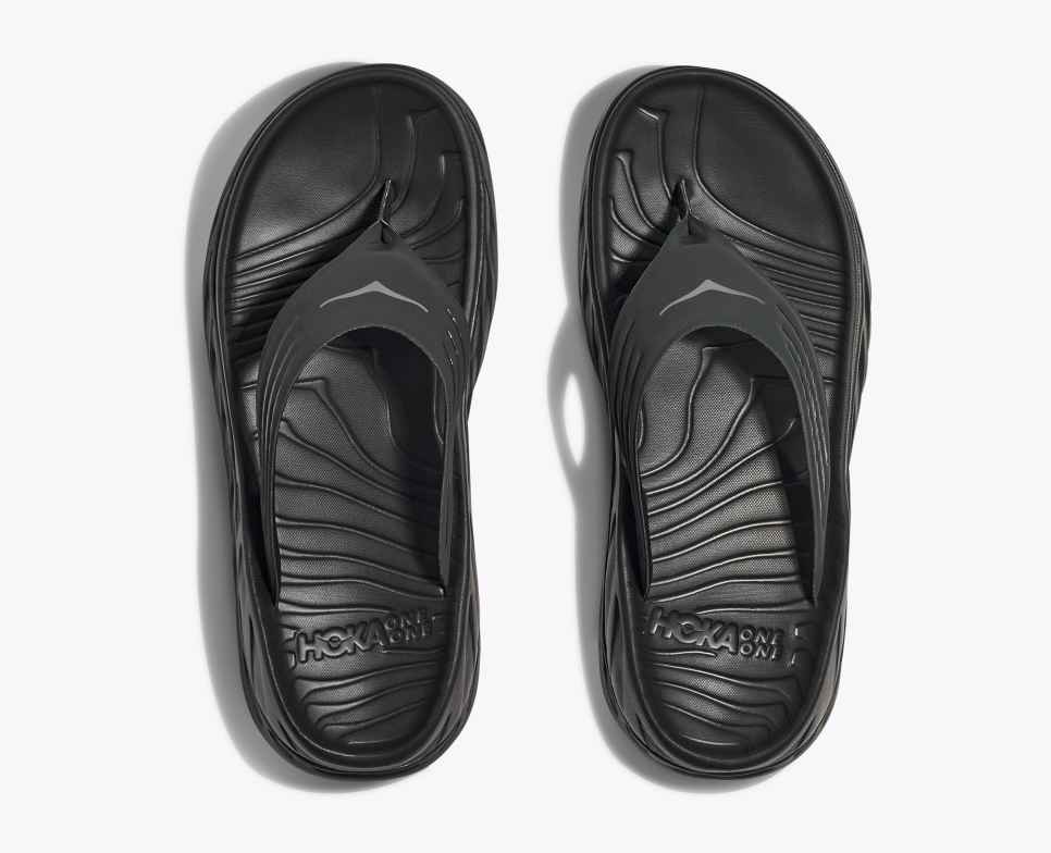 HOKA Ora Recovery Flip 2 Nero / Grigio gabbiano scuro