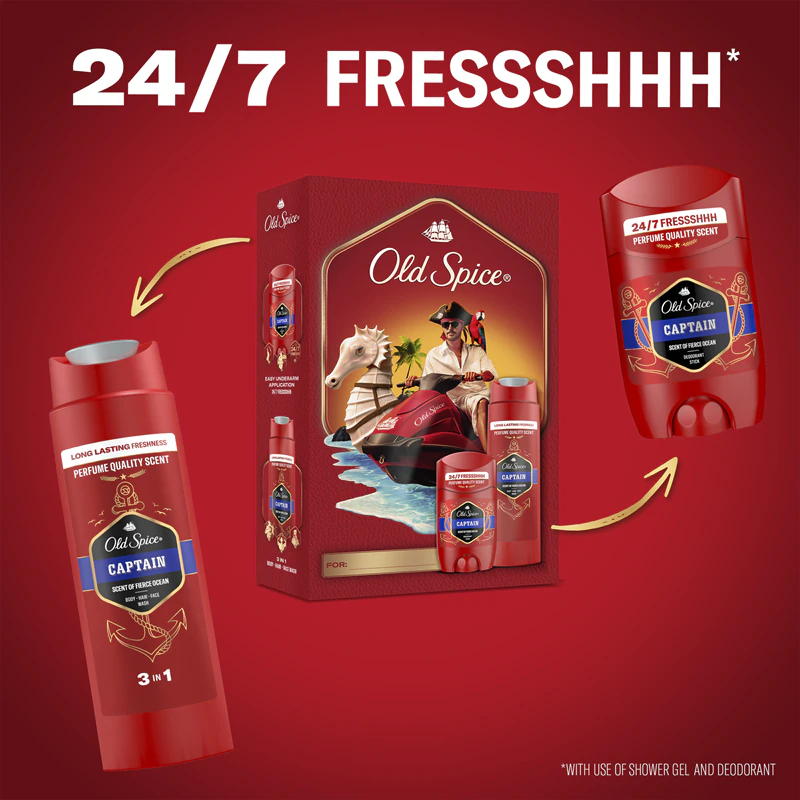 Kit de presente Old Spice Captain para homens
