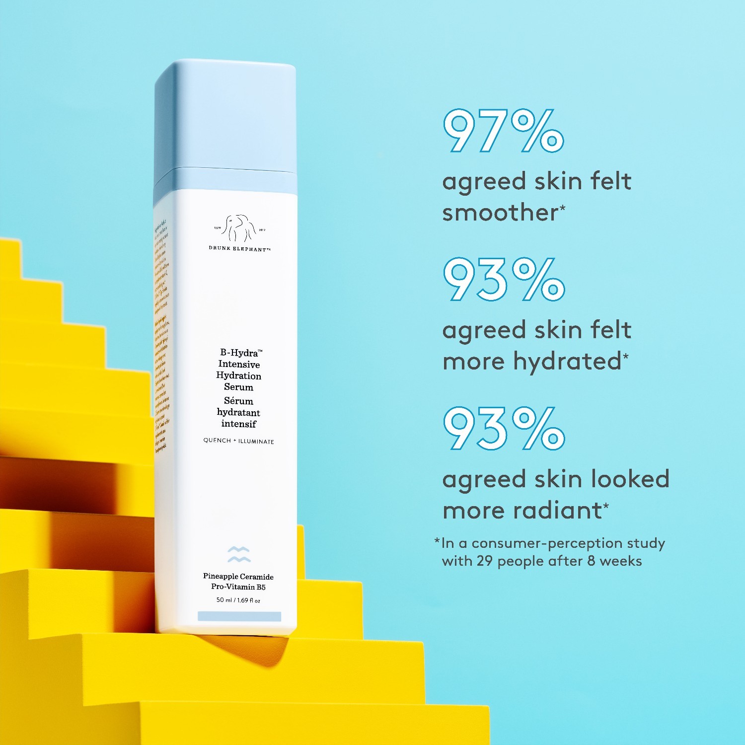 Drunk Elephant mitrinošais serums B-Hydra intensīvi mitrinošais serums - 50 ml