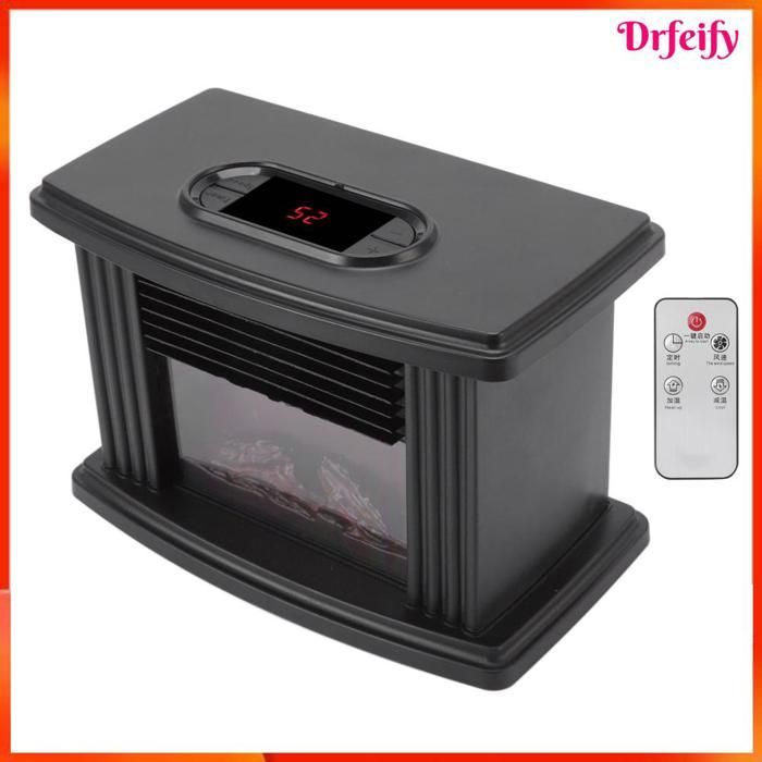 Stufa elettrica a camino - AKOZON - 1000W - Portatile - Telecomando - Protezione antiribaltamento