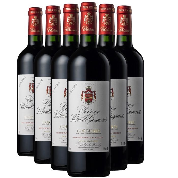 Château la Voulte Gasparets Corbières Cuvée Reservée 2022 - Red Wine from Languedoc-Roussillon (6x75cl)