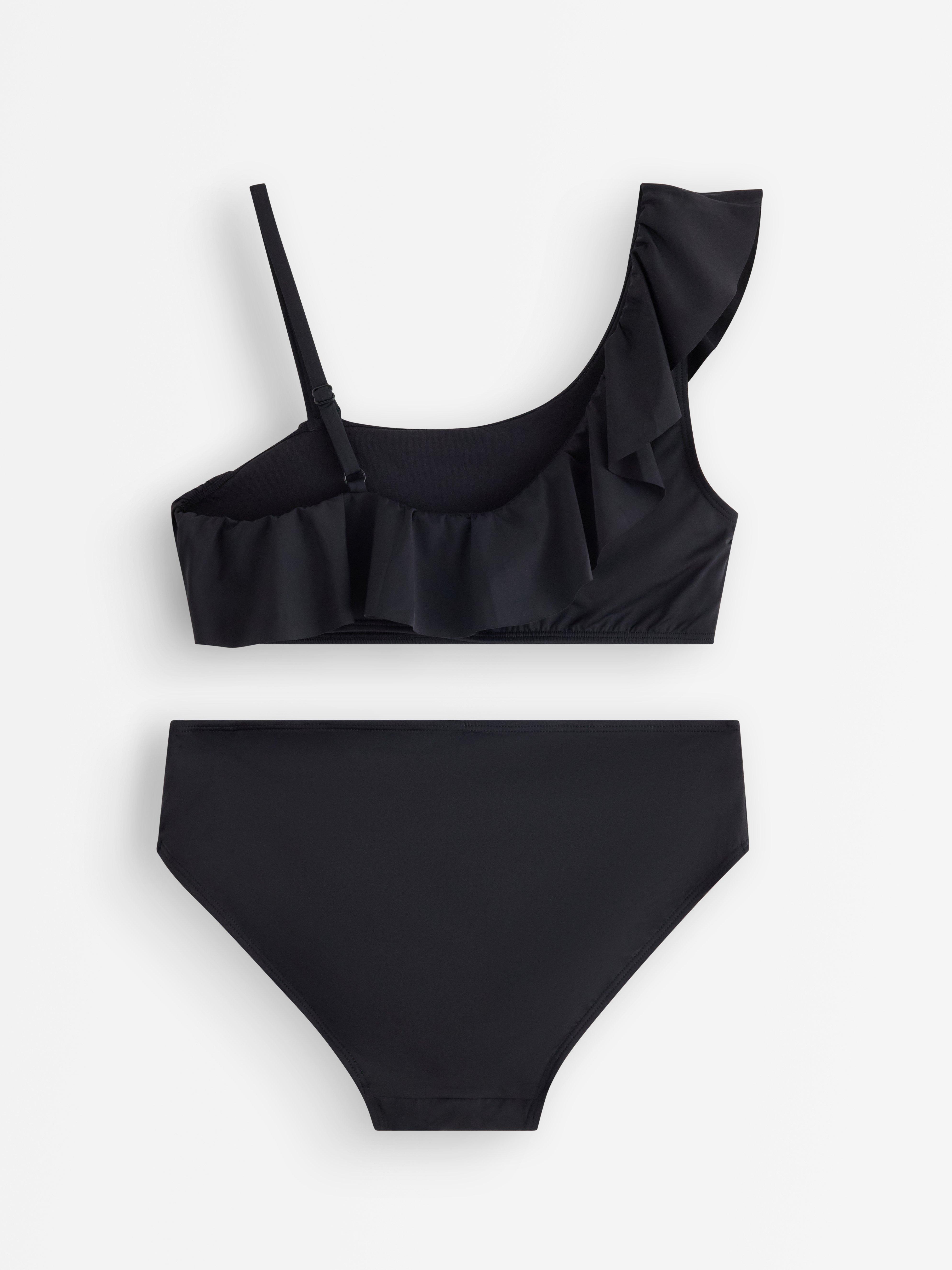 Bikiny set s jedním ramenem, černé