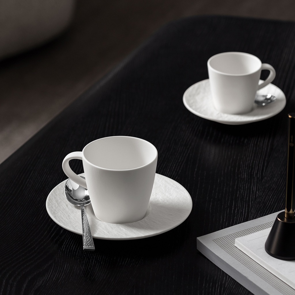 Villeroy & Boch krūzīšu un apakštasīšu komplekts, 6 daļas, ražotājs Rock blanc – 1 daļa