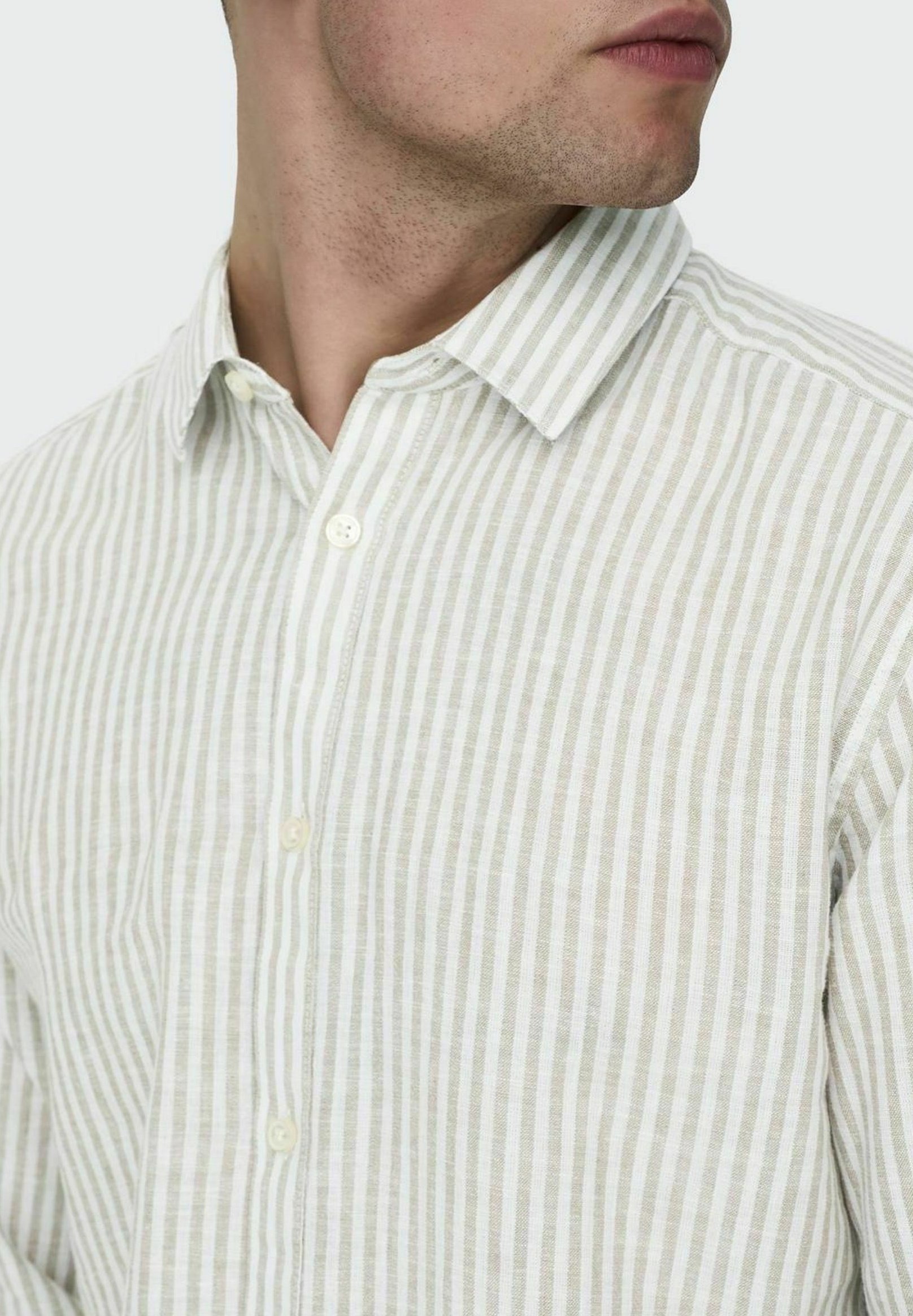 Only & Sons ONSCAIDEN STRIPE SHIRT - Shirt - chinchilla