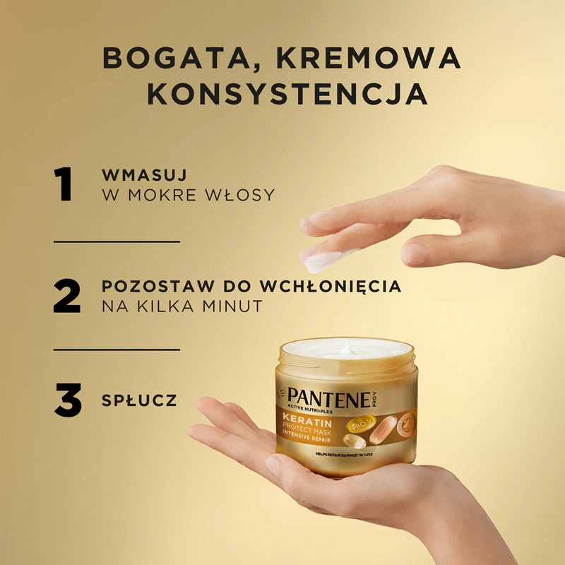 „Pantene Pro-V Active Nutri Plex Intensive Repair“ regeneruojamoji plaukų kaukė sausiems ir pažeistiems plaukams