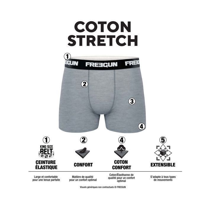 Freegun Herren-Boxershorts - Grün (3er-Pack)
