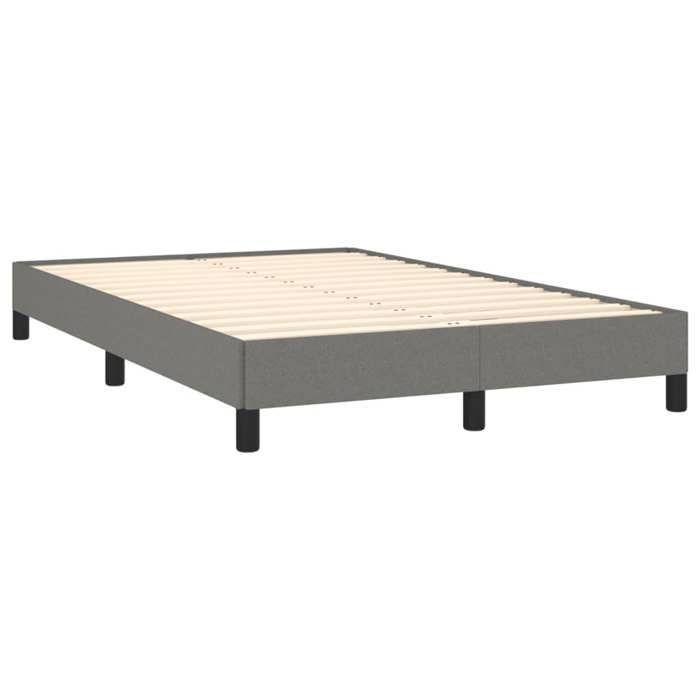 BEST Volwassenenbed/Lattenbodem Grijs, Bedframe - zonder matras - donkergrijs 120 x 190 cm stof Nov694975