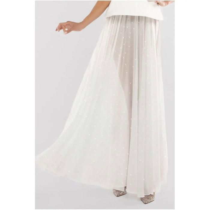 Jupe plissée femme Goddiva Gathered A-Line Maxi