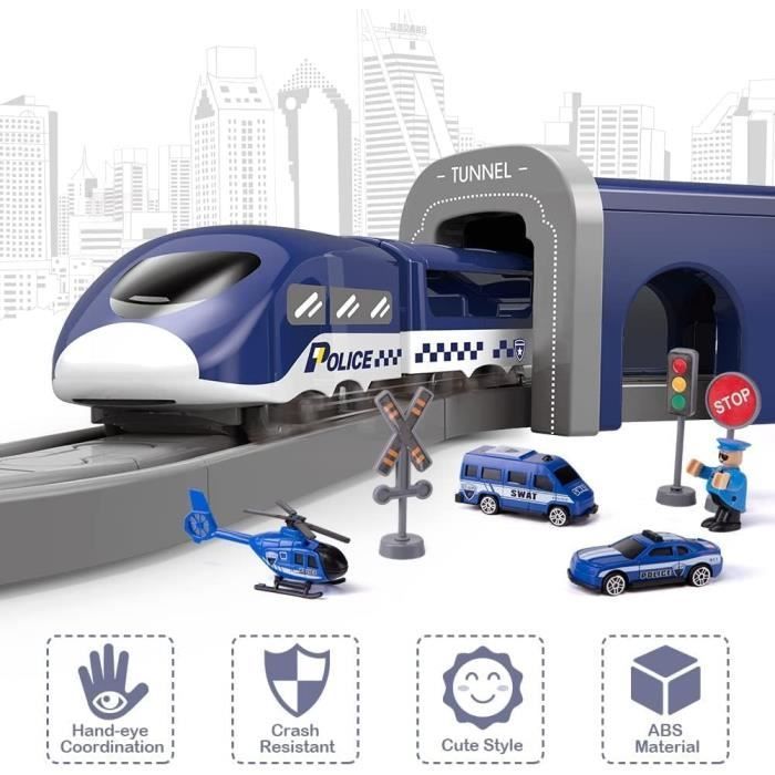 Pista para coches eléctricos MARSEE, flexible con 66 accesorios para niños de 3 a 8 años, juguete educativo.