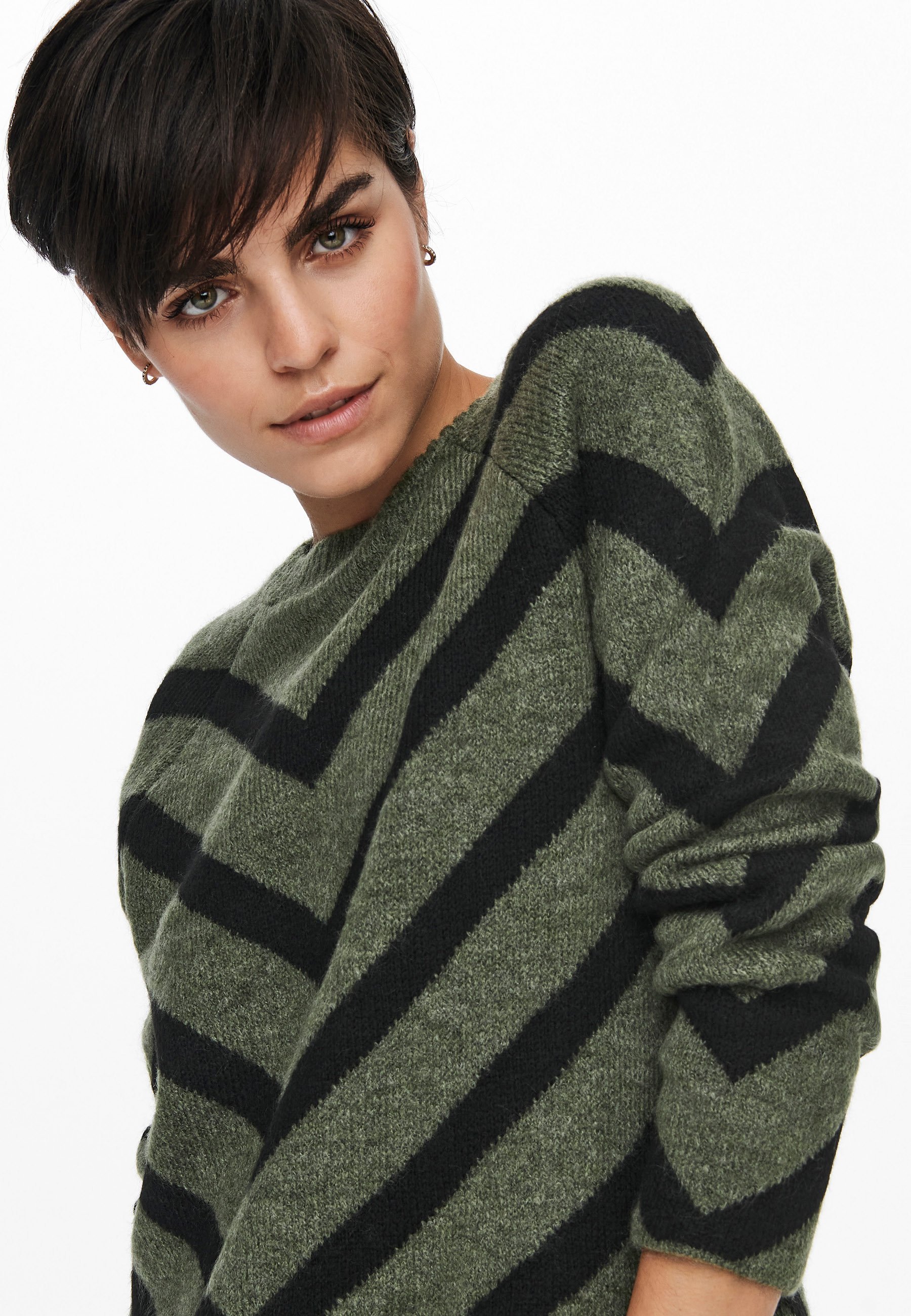 SOLO SU LELIZA - Maglione - lucertola/nero