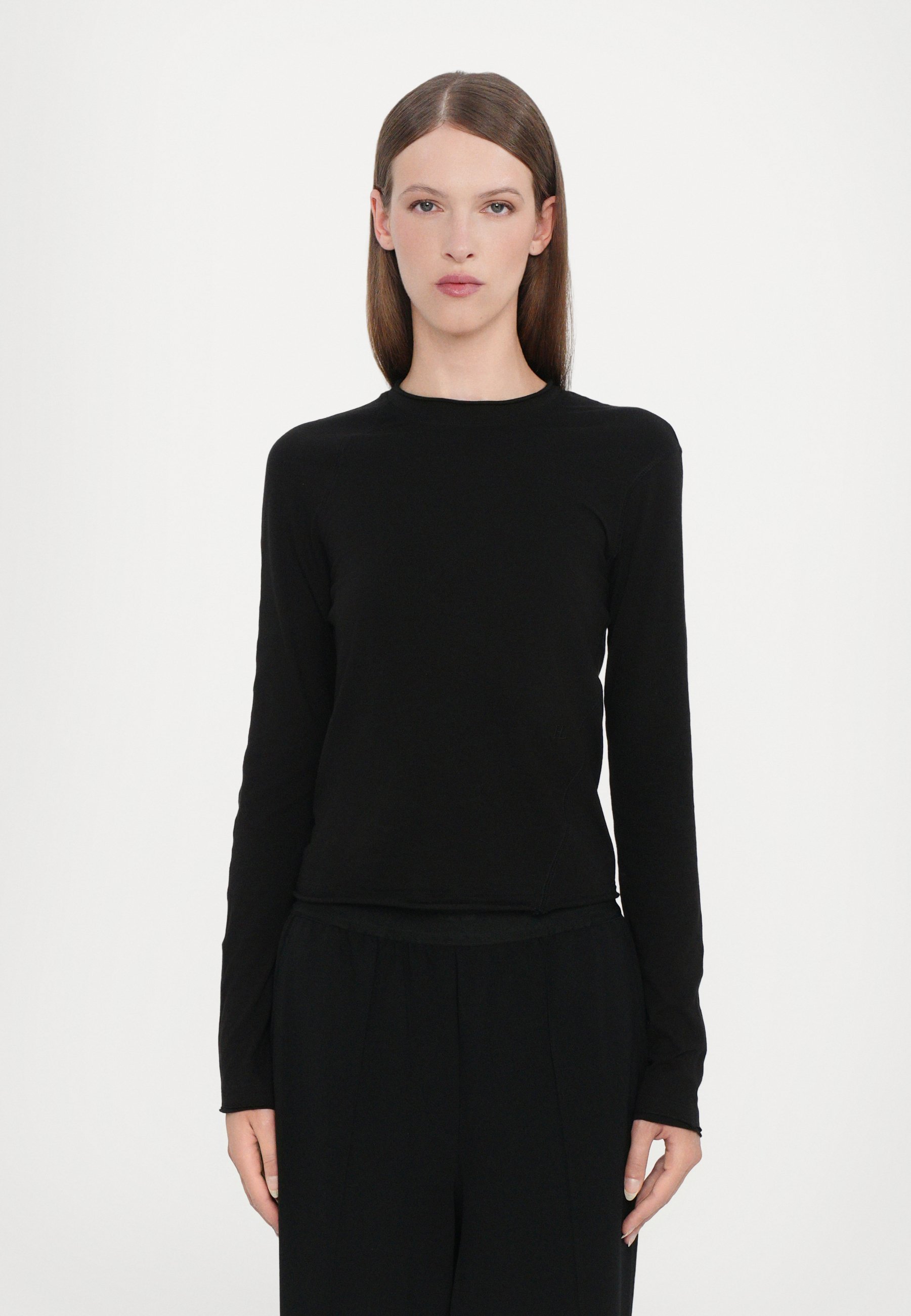 Helmut Lang TWISTED CREW - Haut à manches longues - noir