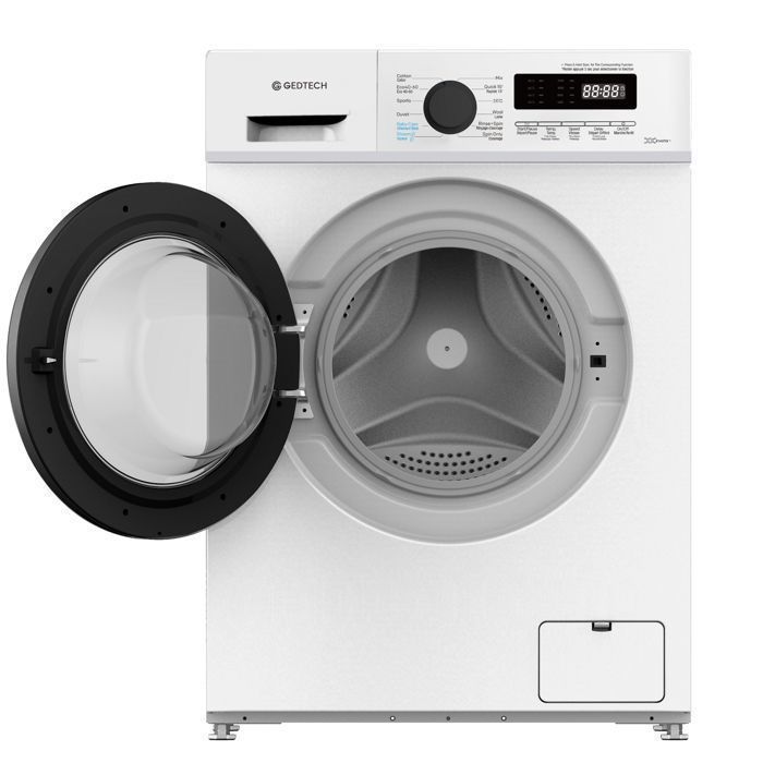 GEDTECH GLL71200WH Frontlader-Waschmaschine - 7 kg - 1200 U/min - 16 Programme - Eco - Intensiv - Schnell - Sehr geringer Verbrauch