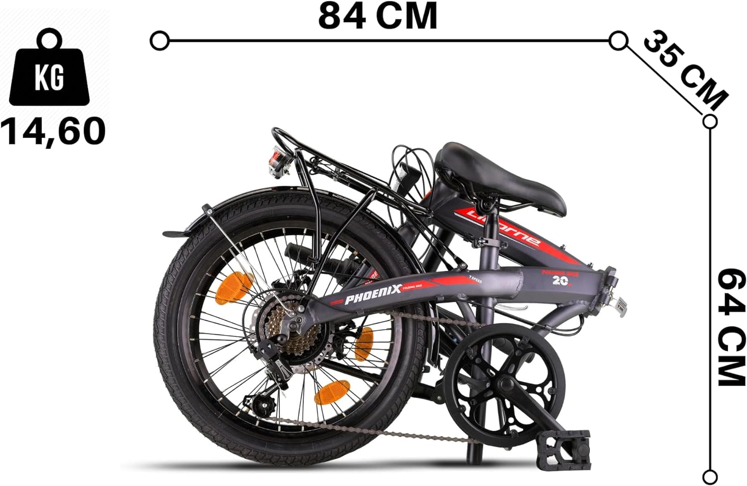 Licorne Bike Phoenix 2D, 20 tuuman alumiininen taittopyörä