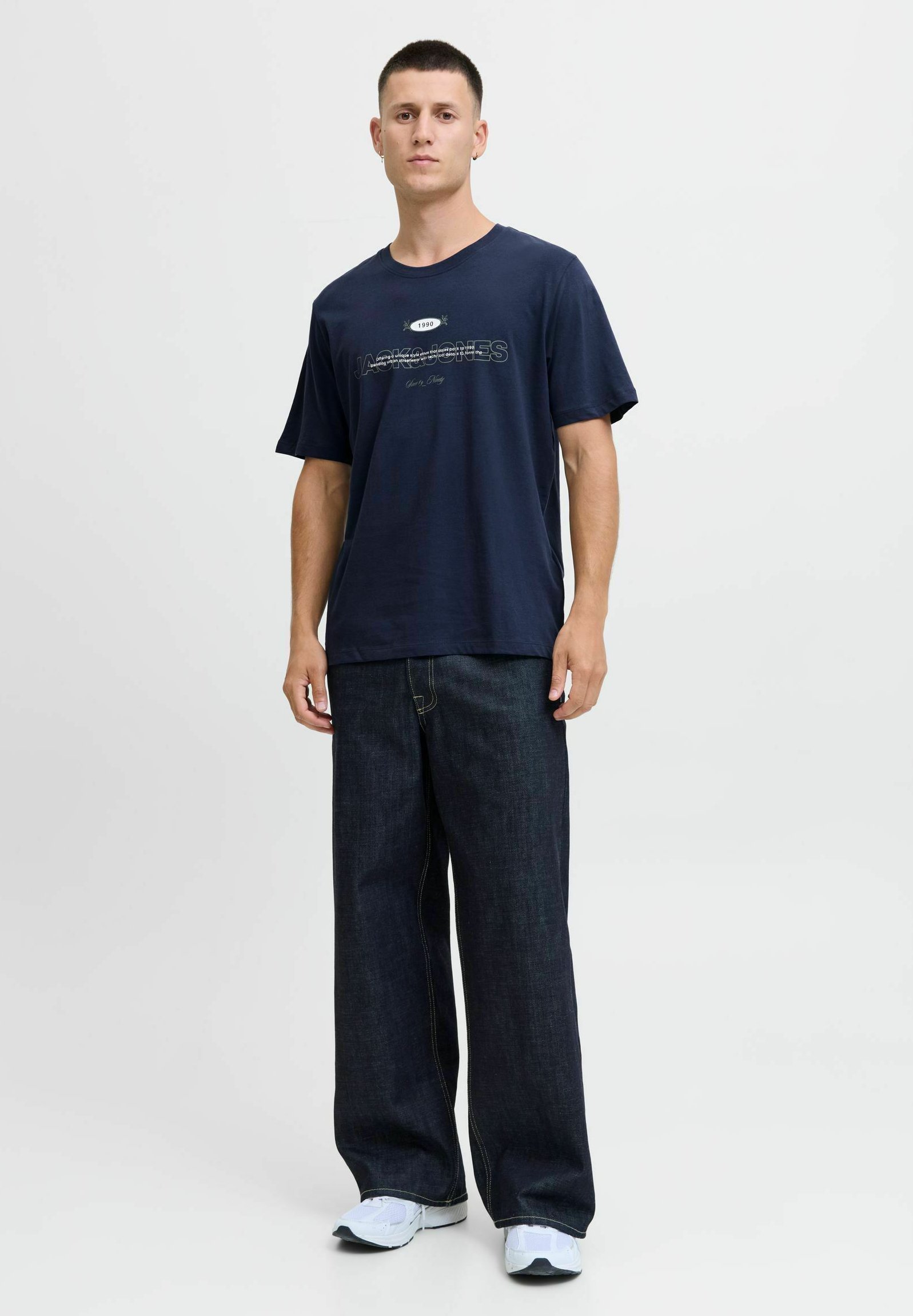 Jack & Jones GEDRUCKT - Bedrucktes T-Shirt - Marineblauer Blazer