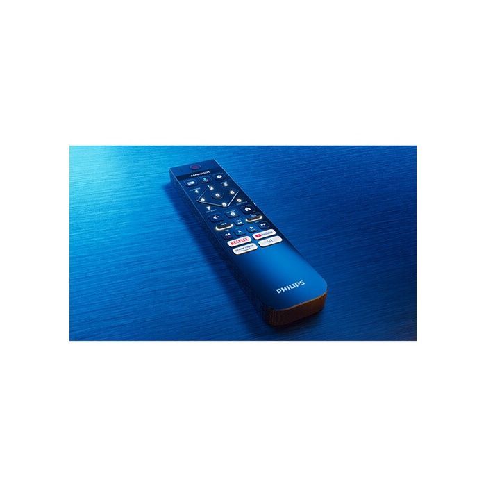 Televisore OLED Philips 65OLED849 da 164 cm con risoluzione 4K UHD, Ambilight, Google TV (2024) e finitura in metallo satinato.
