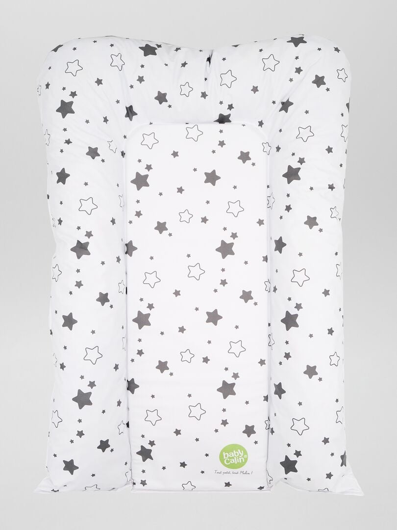 Verschoontafel met print - GRIJS