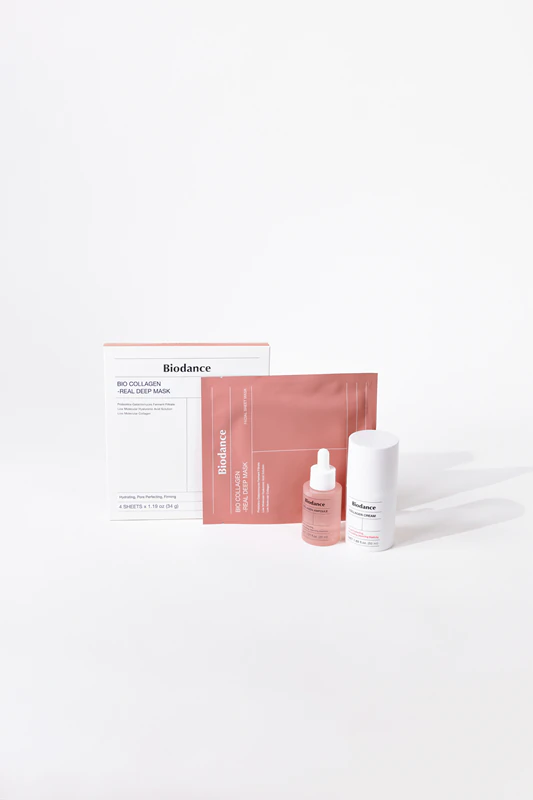 Biodance Bio-Collagen Real Deep Mask - uma máscara de hidrogel intensamente hidratante que minimiza os poros.