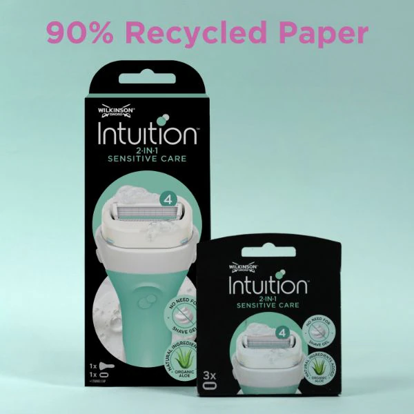 Wilkinson Sword Intuition 2-i-1 Sensitive barberhøvel for kvinner