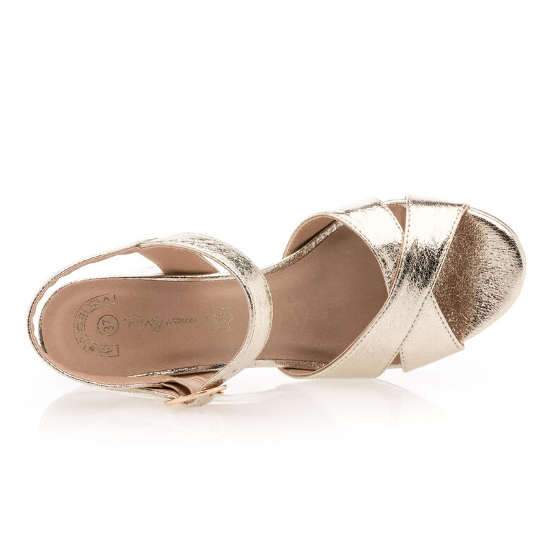 Gelbe Damensandalen / Zehenfreie Schuhe