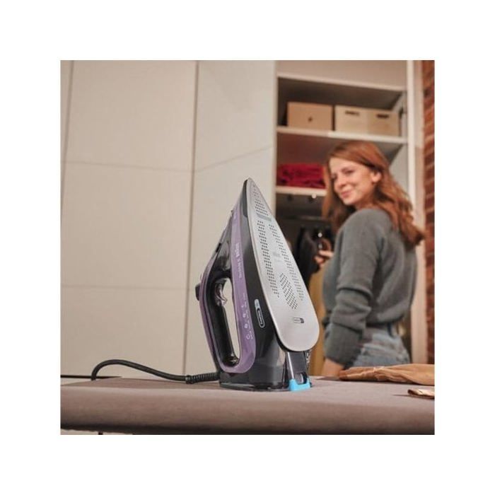 Plancha de vapor Braun SI9661VI 3100W ActiClean iCare FreeGlide 3D 330ml Violeta