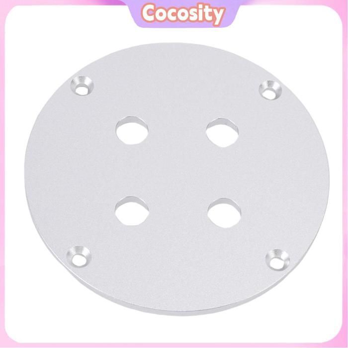 Enchufe de pared Cocosity, panel de audio, placa de pared de audio de aleación de aluminio, 4 posiciones de sonido para proyector de vídeo, plata