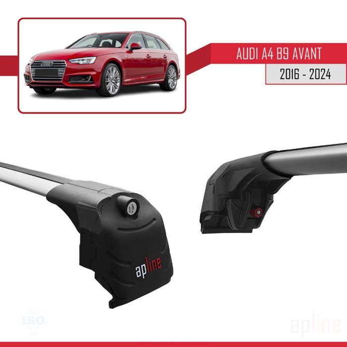 Barras de techo - ACE-2 - Audi A4 (B9) Avant 2016-2024 - Aluminio - Gris - Carga < 300 kg