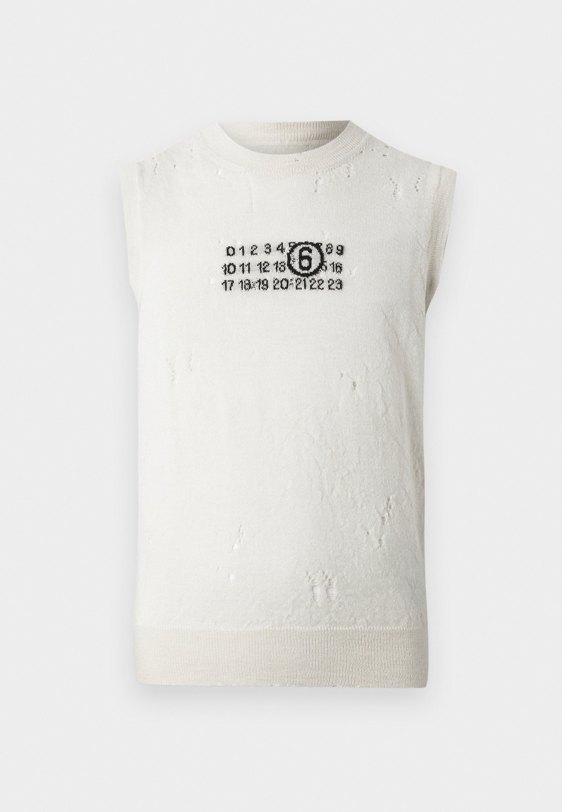 MM6 Maison Margiela GILET UNISEX - Top - gebroken wit