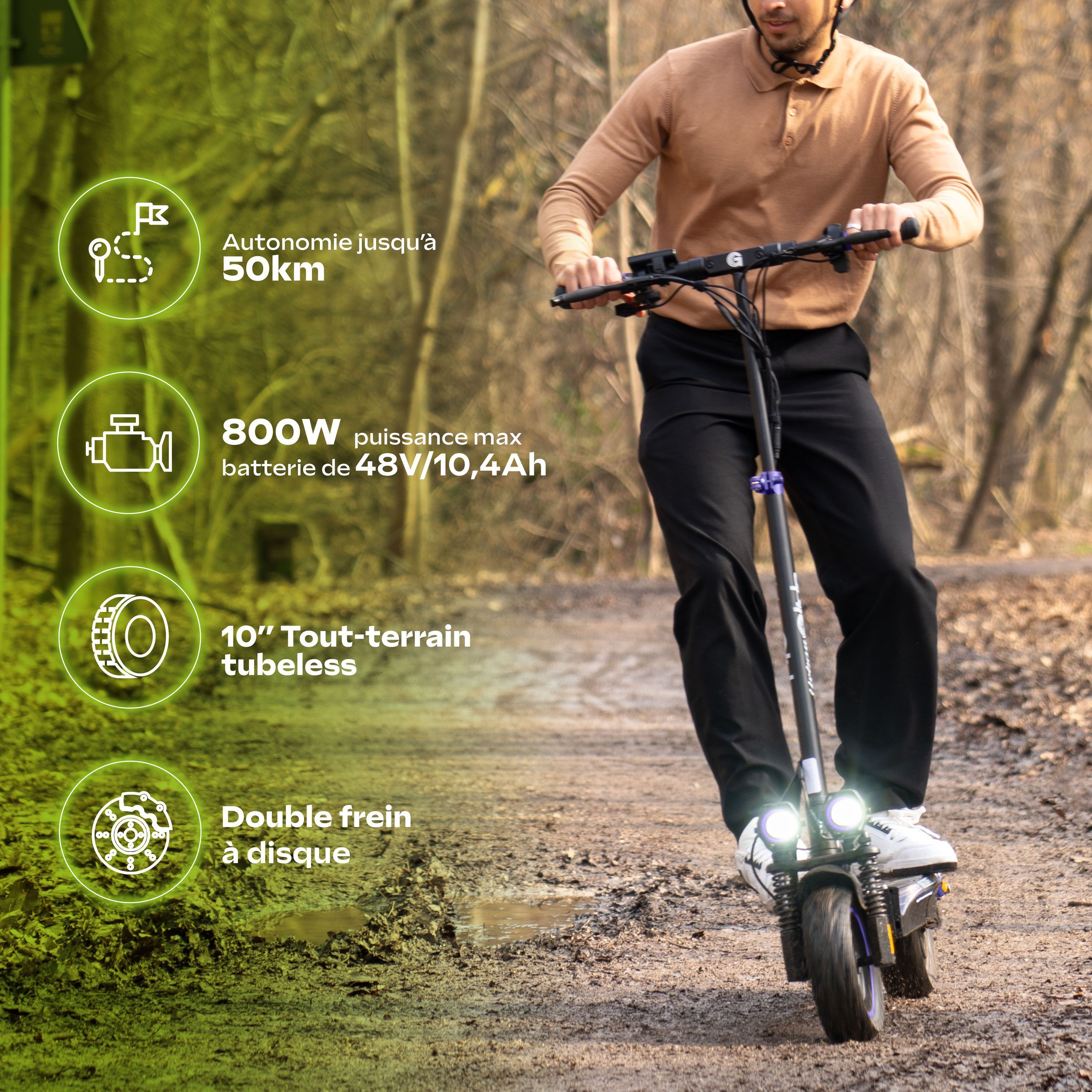 Electric scooter - URBANGLIDE - ECROSS ONE - 800 W - 10
