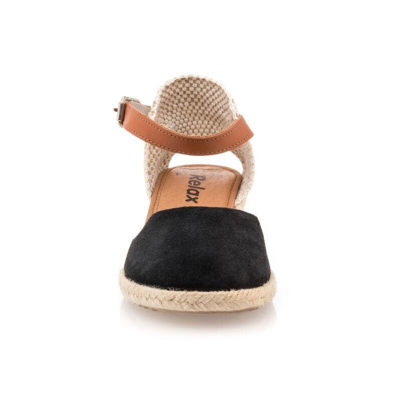 Dámske čierne espadrilky s lanovou podrážkou