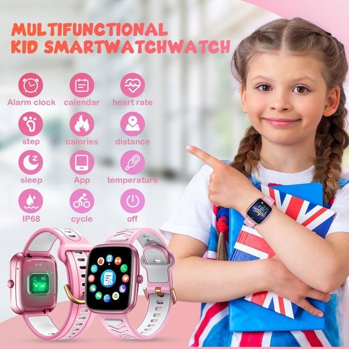 Smartwatch für Kinder, Mädchen und Jungen: Smartwatch mit Bluetooth-Anruffunktion, Aktivitätstracker und Smart-Armband
