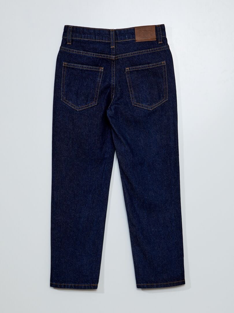 Calça jeans de corte regular com 5 bolsos - AZUL