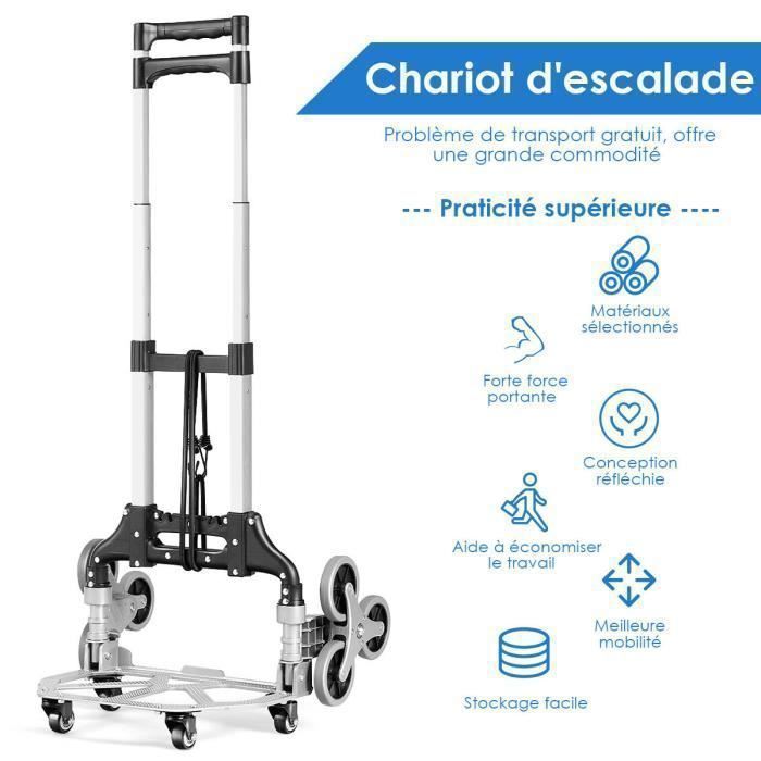 COSTWAY Klappbarer Aluminium-Sackkarren – Höhenverstellbar – 80 kg – 10 flexible Räder – Teleskopgriff – Elastisches Seil