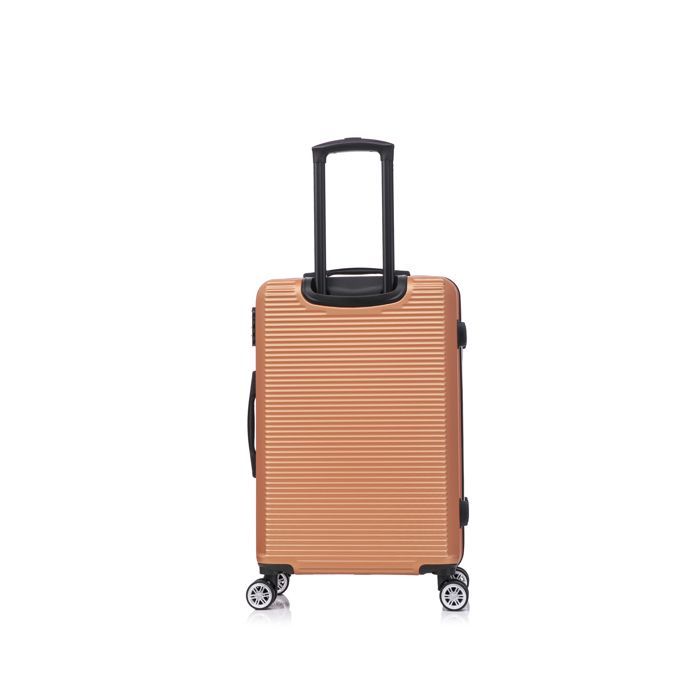 Valigia da cabina 55x35x25cm con beauty case | Valigia da weekend CELIMS | ABS | Lucchetto | 4 ruote a 360° | Corallo