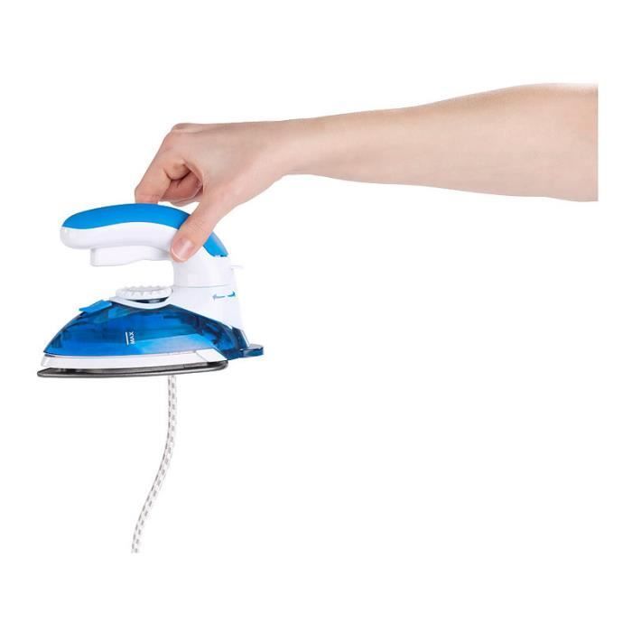 Travel iron - SICHLER HAUSHALTSGERATE - 2 in 1 - 800 W - Blue