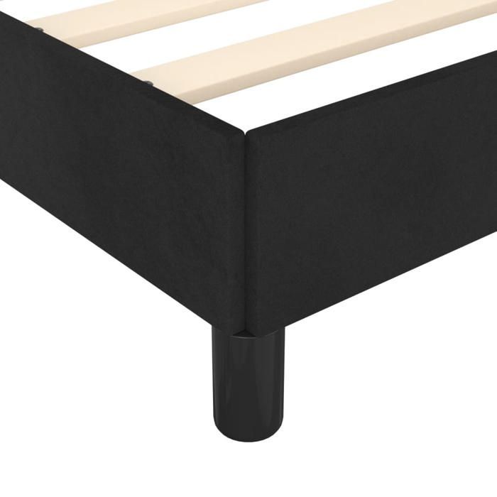 Zomer 2026@Eenpersoonsbedframe - Lattenbodem - voor volwassenen - zonder matras - zwart 90x190cm fluweel, 5616