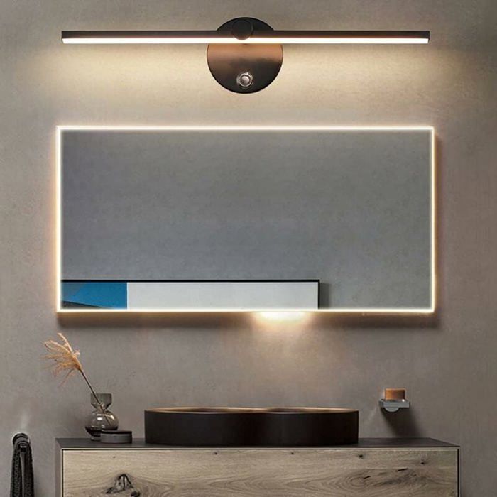 Lampes LED dimmables pour miroir, applique salle de bain rotative à 300°, 8W 4000K, idéale pour éclairage de miroir YYV
