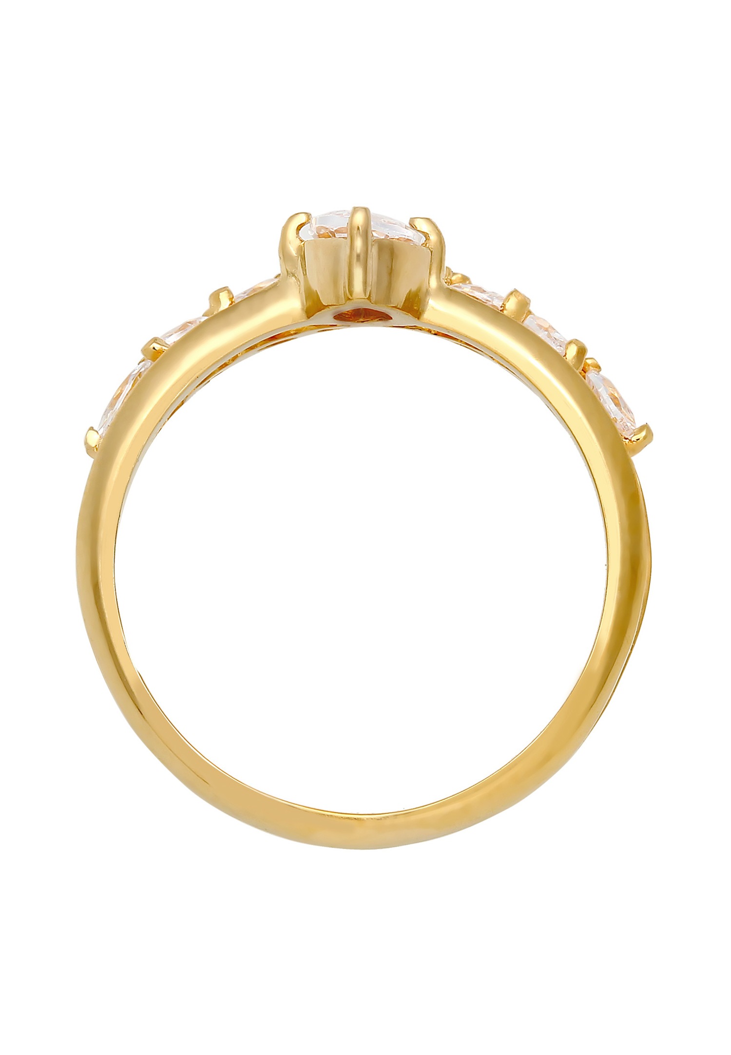 Elli PREMIUM Elli PREMIUM Bague Femmes étincelant d'élégance avec cristaux de zirconium en argent sterling 925 plaqué or