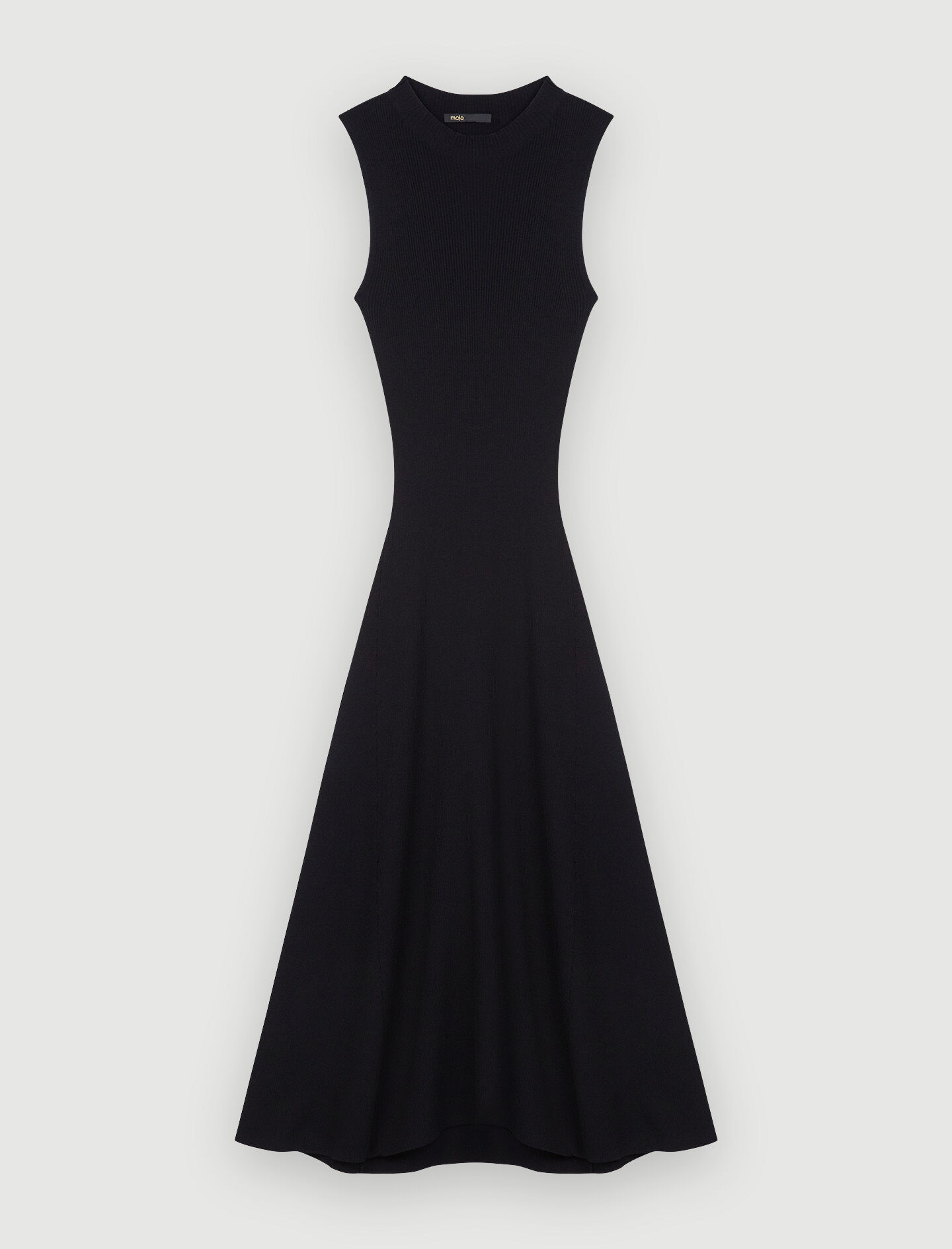 Rochie lungă tricotată - Neagră